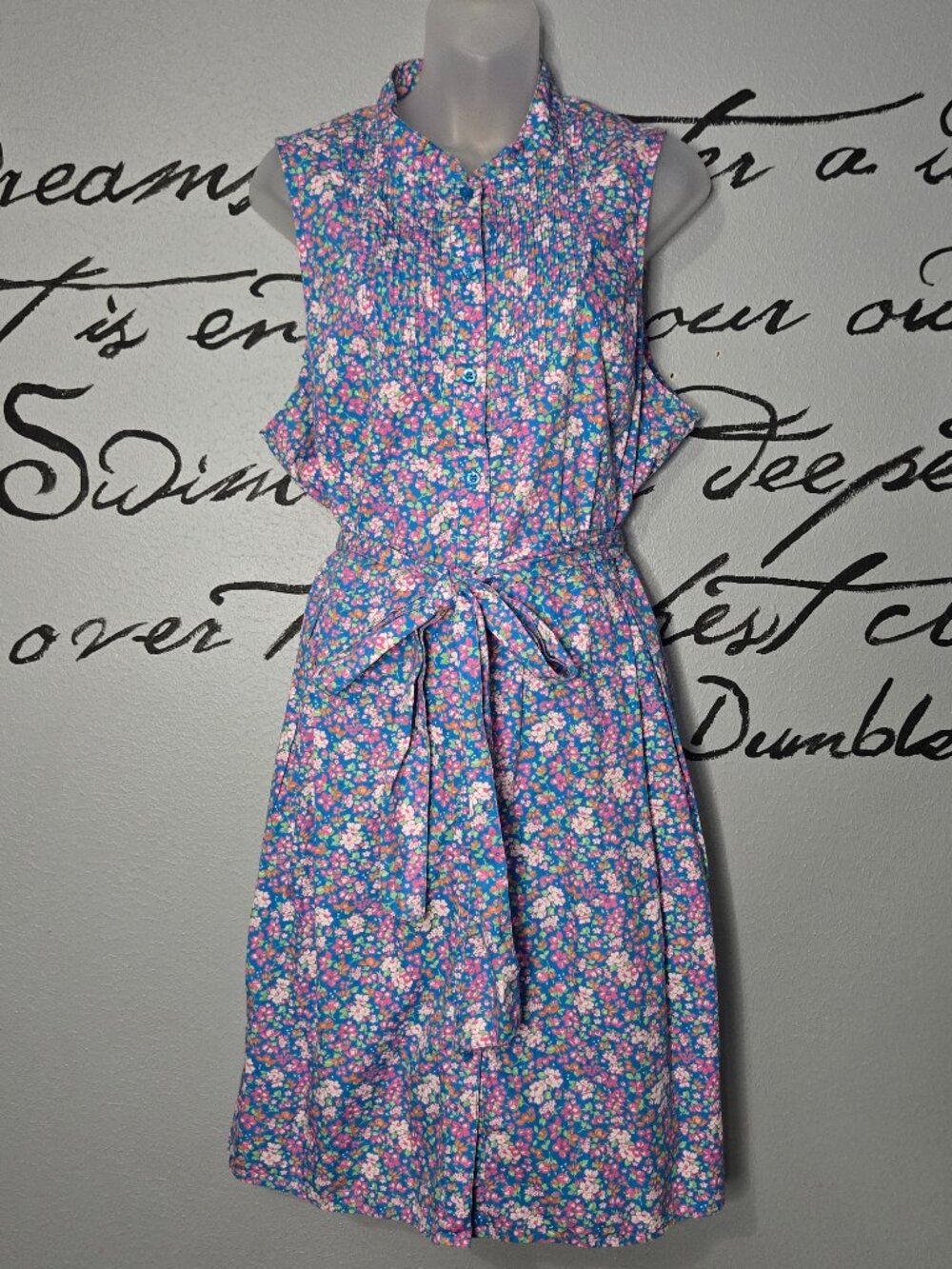 Thre3 Sleeveless Floral Fit & Flare Dress, XL